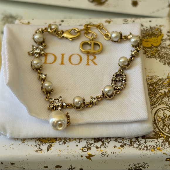 Dior CD logo bracelet with crystal accents - Picture 8 of 9